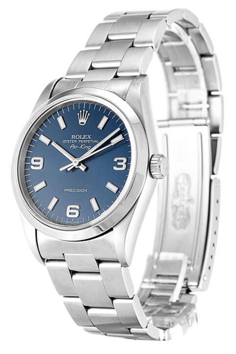 Simple Rolex Replica Air-King 14000 34mm Blue Dial 2